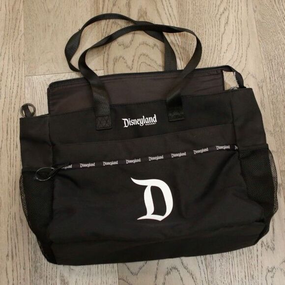 Disneyland Resort Tote Bag Black Large D Logo Travel Park Shoulder Bag - Picture 11 of 11